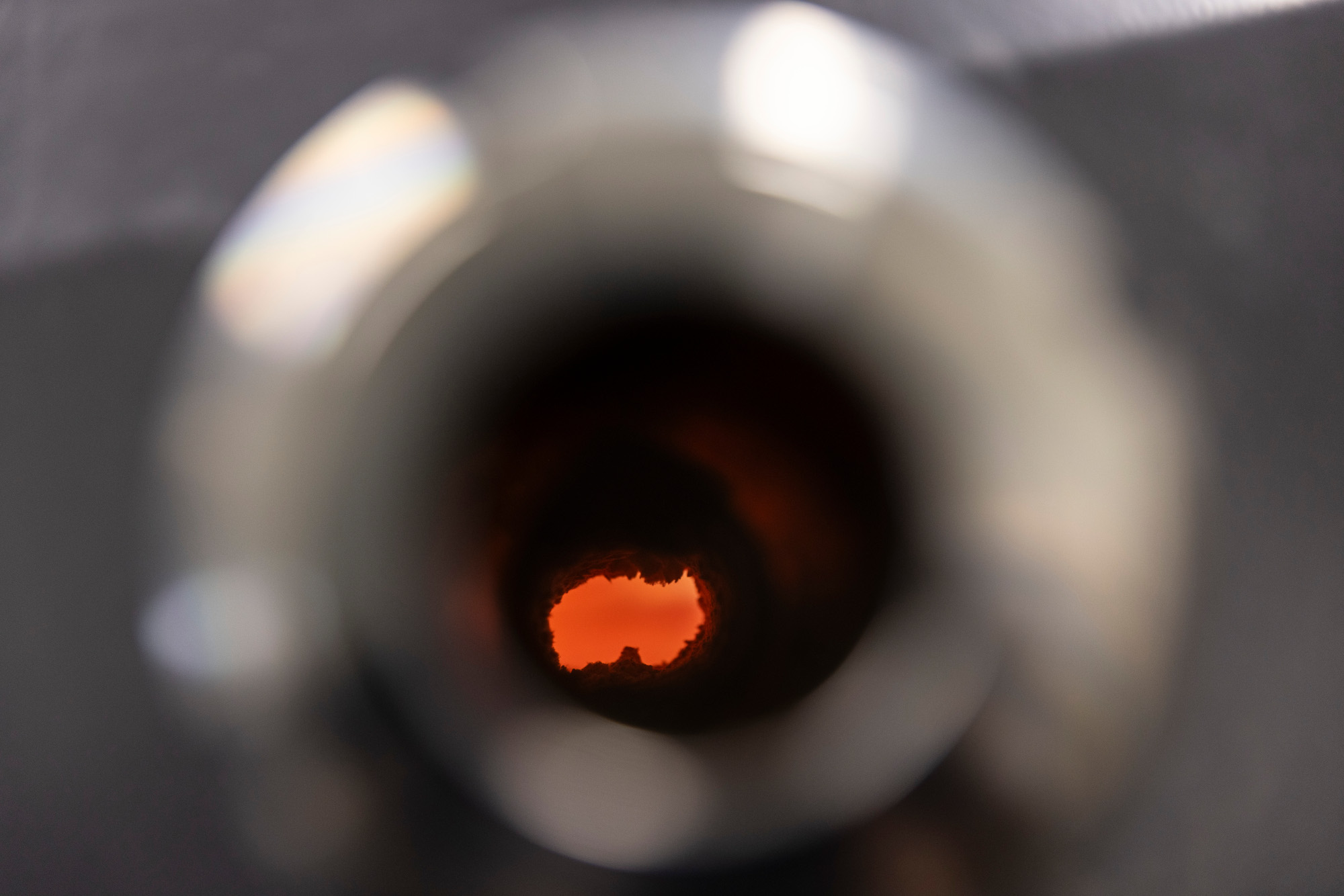 Blick in den Pyrolyse-Reaktor